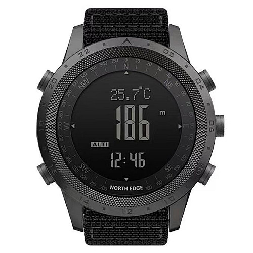 Наручні годинники чоловічі North Edge Desert Nylon Power 5BAR 2 ремінці Чорний (3590)