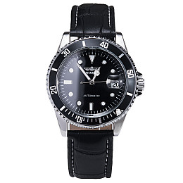 Наручні годинники чоловічі Winner Basel Deluxe 2 ремінці Сріблястий (3593)