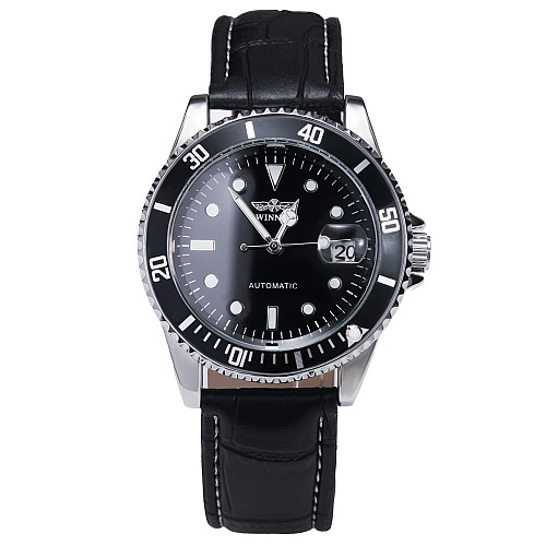 Наручні годинники чоловічі Winner Basel Deluxe 2 ремінці Сріблястий (3593)