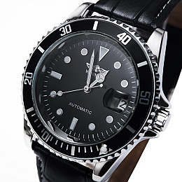 Наручні годинники чоловічі Winner Basel Deluxe 2 ремінці Сріблястий (3593)