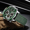 Наручные часы мужские NaviForce Fly Army Hook Green 2 ремешка Серебристый (3594)