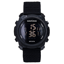 Наручные часы мужские NaviForce Europe Armor Black 2 ремешка Черный (3595)