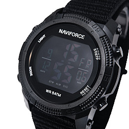 Наручные часы мужские NaviForce Europe Armor Black 2 ремешка Черный (3595)
