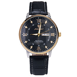 Наручні годинники чоловічі Hemsut Poedagar Deluxe 2 ремінці Сріблясто-золотистий (3597)