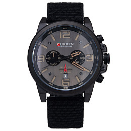Наручні годинники чоловічі Curren Monreal Armor Black 2 ремінці Чорний (3598)