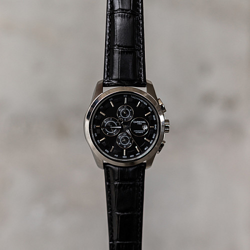 Наручні годинники чоловічі Carnival Genius Prime Silver 2 ремінці Сріблястий (3599)