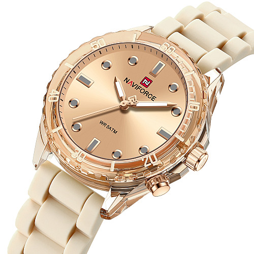 Наручные часы женские NaviForce Evelin 5 Bar Золотистый (3603)