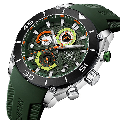 Наручные часы мужские NaviForce Faster Серебристый (3604)