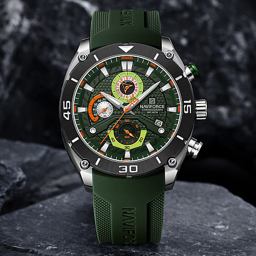 Наручные часы мужские NaviForce Faster Серебристый (3604)