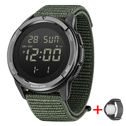 Наручні годинники чоловічі North Edge Terrax Green 2 ремінці Чорний (3608)