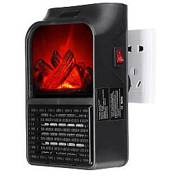 Камін-обігрівач Flame Heater 900 Вт Чорний (2104618714)