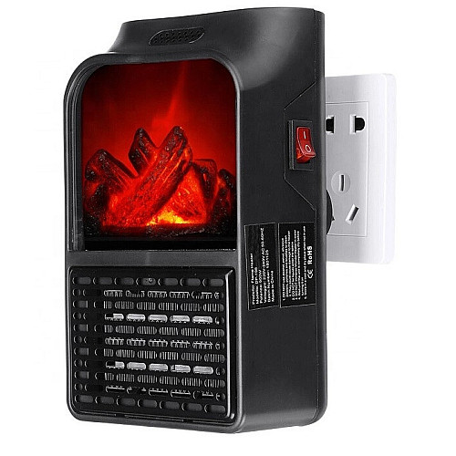 Камін-обігрівач Flame Heater 900 Вт Чорний (2104618714)