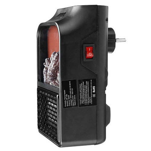 Камін-обігрівач Flame Heater 900 Вт Чорний (2104618714)