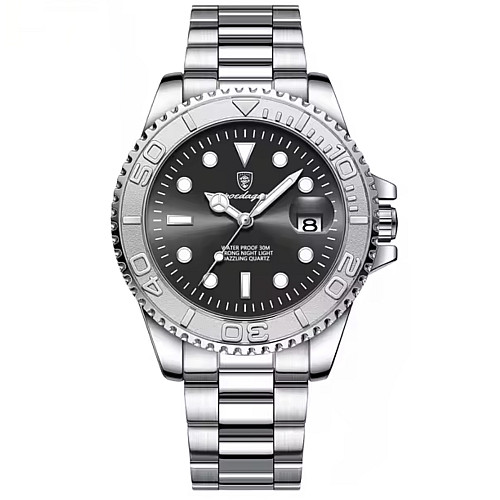 Наручные часы мужские Poedagar Pilot Nylon 2 ремешка Серебристый (3617)