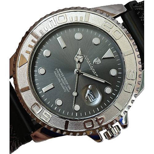 Наручные часы мужские Poedagar Pilot Nylon 2 ремешка Серебристый (3617)