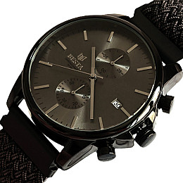 Наручные часы мужские BESTA Mars Black & Gray Nylon 2 ремешка Черный (3618)