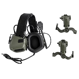 Наушники тактичні з кріпленням WoSporT HD-19 Gen 5 Оливковий (2771970669)