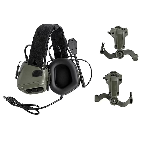 Наушники тактичні з кріпленням WoSporT HD-19 Gen 5 Оливковий (2771970669)