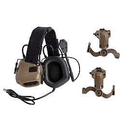 Наушники тактичні з кріпленням WoSporT HD-19 Gen 5 Койот (2771972712)