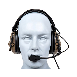 Наушники тактичні з кріпленням WoSporT HD-19 Gen 5 Койот (2771972712)