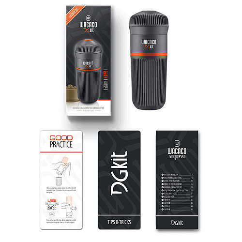 Набір аксесуарів DG Kit для кавоварки Wacaco Nanopresso чашка та адаптер для капсул 140 мл Чорний (2772954010)