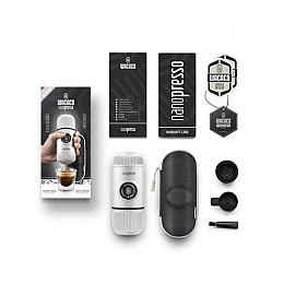 Еспресо-кавоварка Wacaco Nanopresso 18 бар 80 мл Біло-чорна (2772983584)