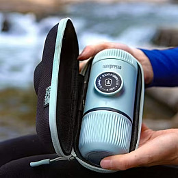 Еспресо-кавоварка Wacaco Nanopresso 18 бар 80 мл Чорно-бірюзова (2772991931)