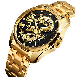 Часы наручные Skmei 9193 Gold Black 9193GDBK (18395-hbr)