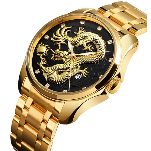 Часы наручные Skmei 9193 Gold Black 9193GDBK (18395-hbr)