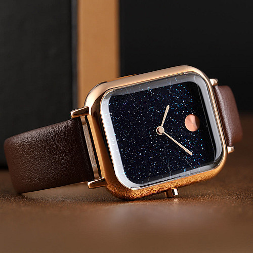 Часы наручные женские Skmei 9187 Rose Gold leather 9187LRG (18403-hbr)