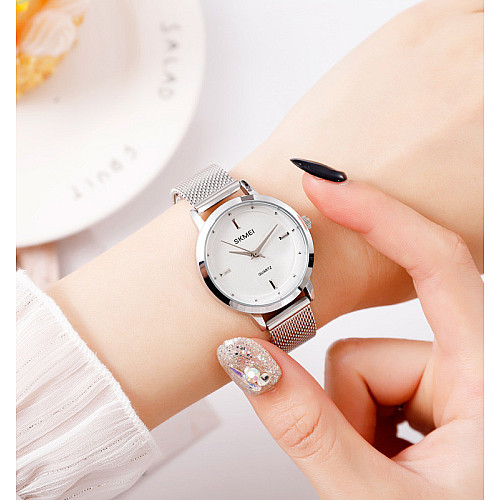 Часы наручные женские Skmei 1528 Silver 1528SI (18410-hbr)