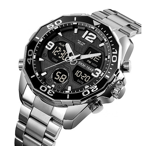 Часы наручные мужские Skmei 1649 Silver 1649SI (18423-hbr)