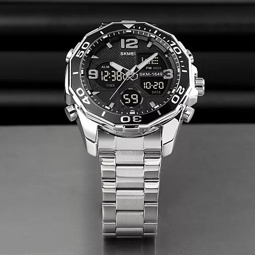 Часы наручные мужские Skmei 1649 Silver 1649SI (18423-hbr)