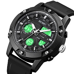 Часы наручные мужские Skmei 1757 Black White 1757BKWT (18426-hbr)