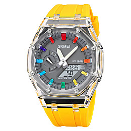 Часы наручные мужские Skmei 2100 Yellow 2100YL (18432-hbr)