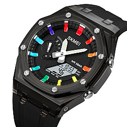 Часы наручные мужские Skmei 2100 Black White 2100BKWT (18436-hbr)