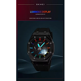 Часы наручные мужские Skmei 2100 Black White 2100BKWT (18436-hbr)