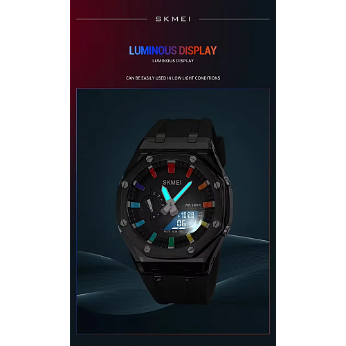 Часы наручные мужские Skmei 2100 Black White 2100BKWT (18436-hbr)