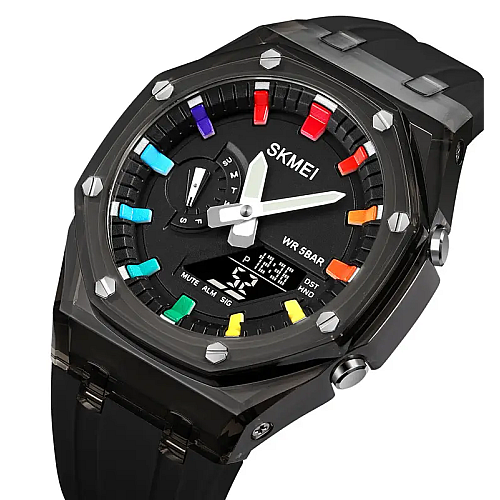 Часы наручные мужские Skmei 2100 Black 2100BKBK (18437-hbr)