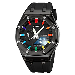 Часы наручные мужские Skmei 2100 Black 2100BKBK (18437-hbr)