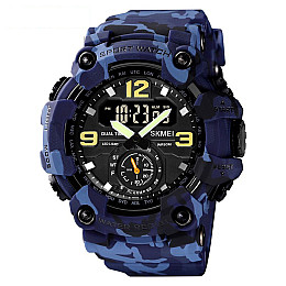 Часы наручные мужские Skmei 1637 Blue Camo 1637CMBU (18440-hbr)