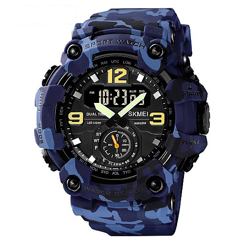 Часы наручные мужские Skmei 1637 Blue Camo 1637CMBU (18440-hbr)