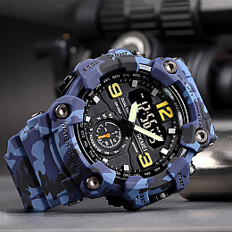 Часы наручные мужские Skmei 1637 Blue Camo 1637CMBU (18440-hbr)