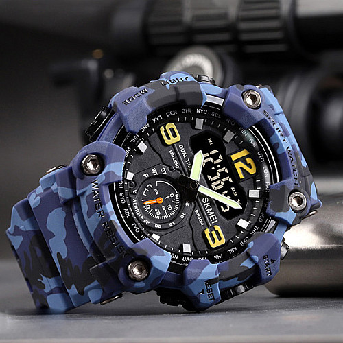 Часы наручные мужские Skmei 1637 Blue Camo 1637CMBU (18440-hbr)