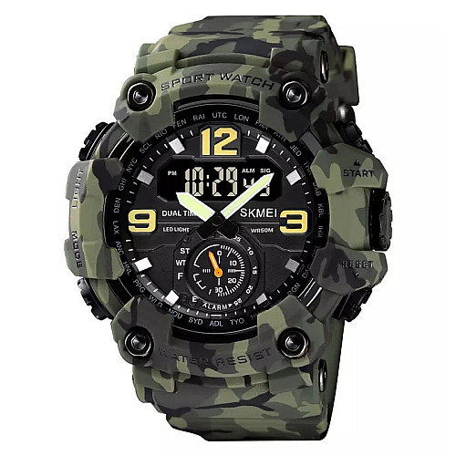 Часы наручные мужские Skmei 1637 Army Green Camo 1637CMGN (18441-hbr)