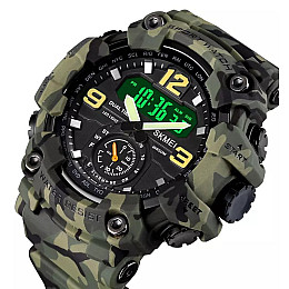 Часы наручные мужские Skmei 1637 Army Green Camo 1637CMGN (18441-hbr)