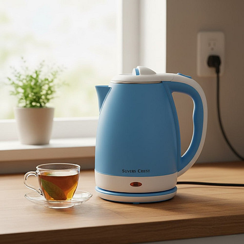 Електричний чайник No Brand Slivers Criest SC-820 2 л 1500 Вт Голубий (2104618752)