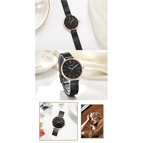 Часы наручные женские Curren 9024 Gold (18680-hbr)