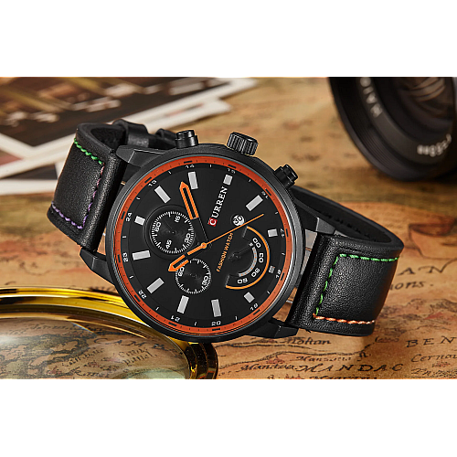Часы наручные мужские Curren 8217 Black (18684-hbr)