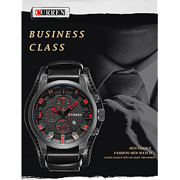 Часы наручные мужские Curren 8225 Black (18685-hbr)